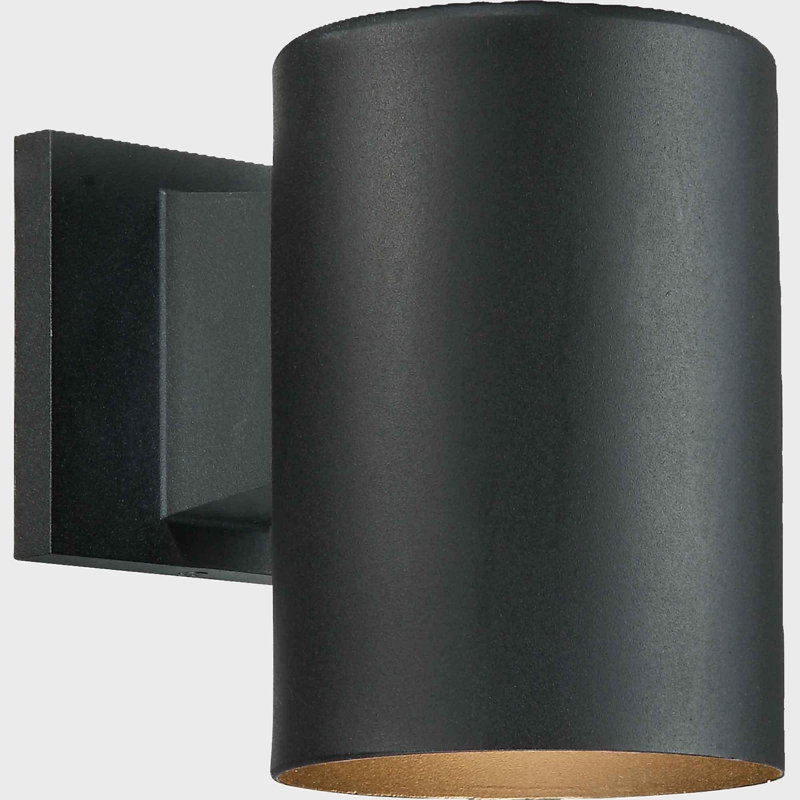Applique murale ou applique murale en aluminium noir 1 lumière à DEL pour l'intérieur ou l'extérieur