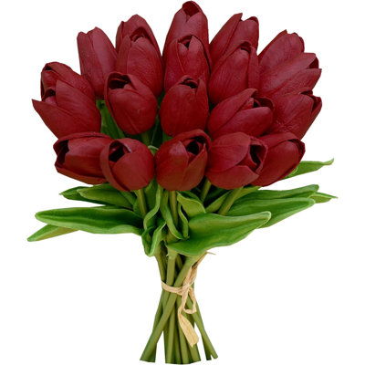 20 pièces de fleurs artificielles en soie tulipe artificielle