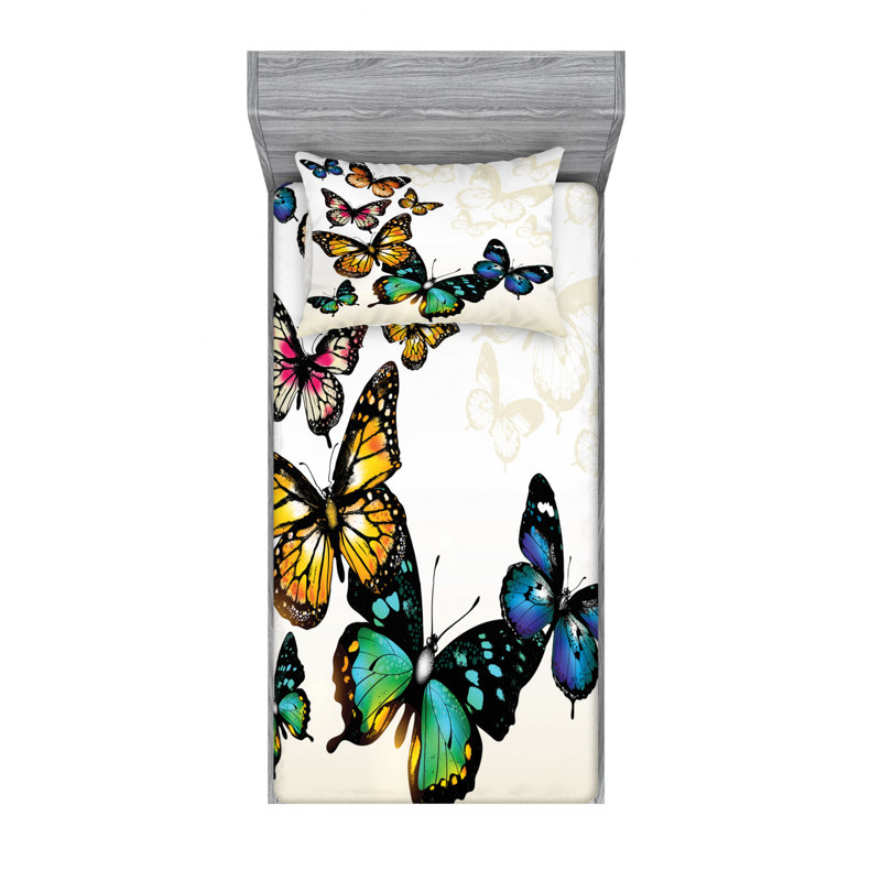Microfiber Sheet Set, Twin Sheet Set with Fitted Sheet