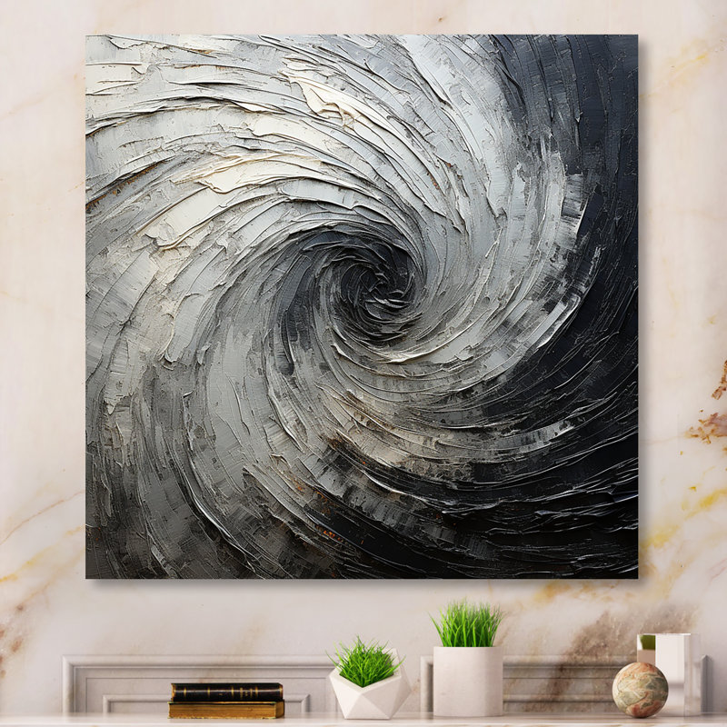 - Reproduction d'art abstrait en métal spirales abstraites, H 36 po x l 36 po x P 1,5 po