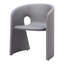 Chaise de salle à manger grise en similicuir