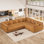 Canapé modulaire rembourré 14 pièces Zendajas