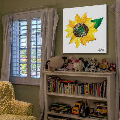 Yellow Sunflower - Graphic Art on Canvas