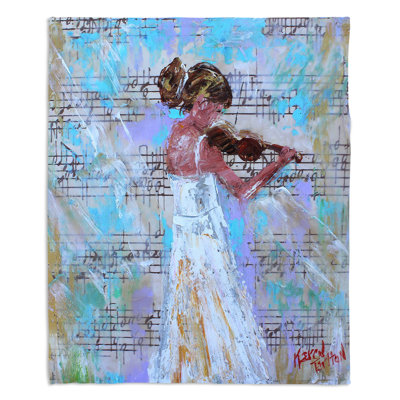 Couverture sherpae douce violin leçon