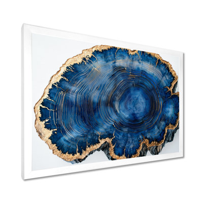 Crystal Mysteries Of Aqua Wood Slice I - Art mural arbre