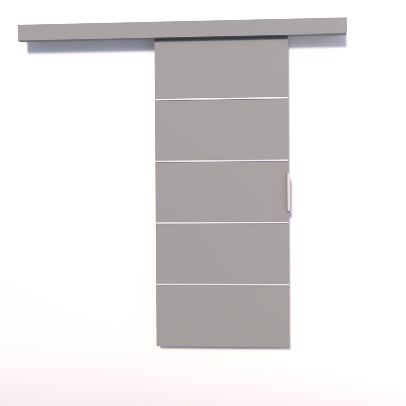 Redruth Sliding Door With Laminate Surface, 205cm H x 76cm W x 1.6cm D, Wenge