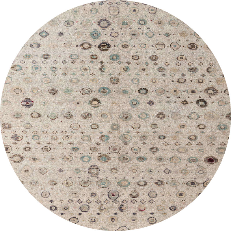 Isolda Abstract Indoor Rug, Round 4'