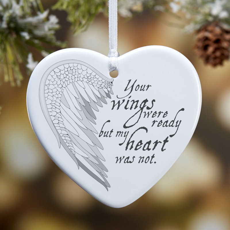 Personalization Mall Your Wings Heart Ornament