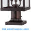 Lampadaire d'extérieur 23,75 po à 3 lumières Dusk To Dawn-1891198125