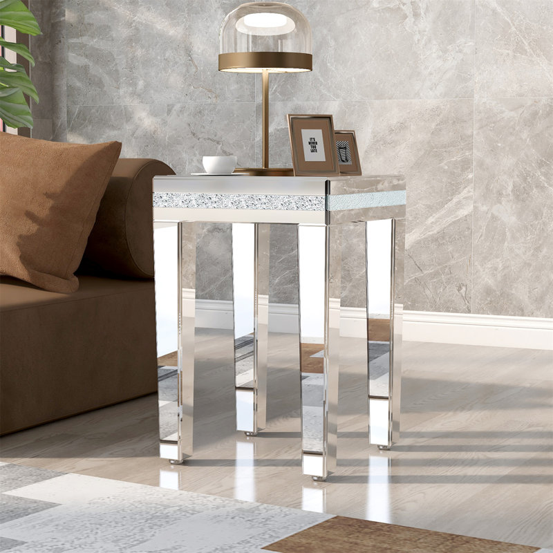 Sparsh Glass Top End Table