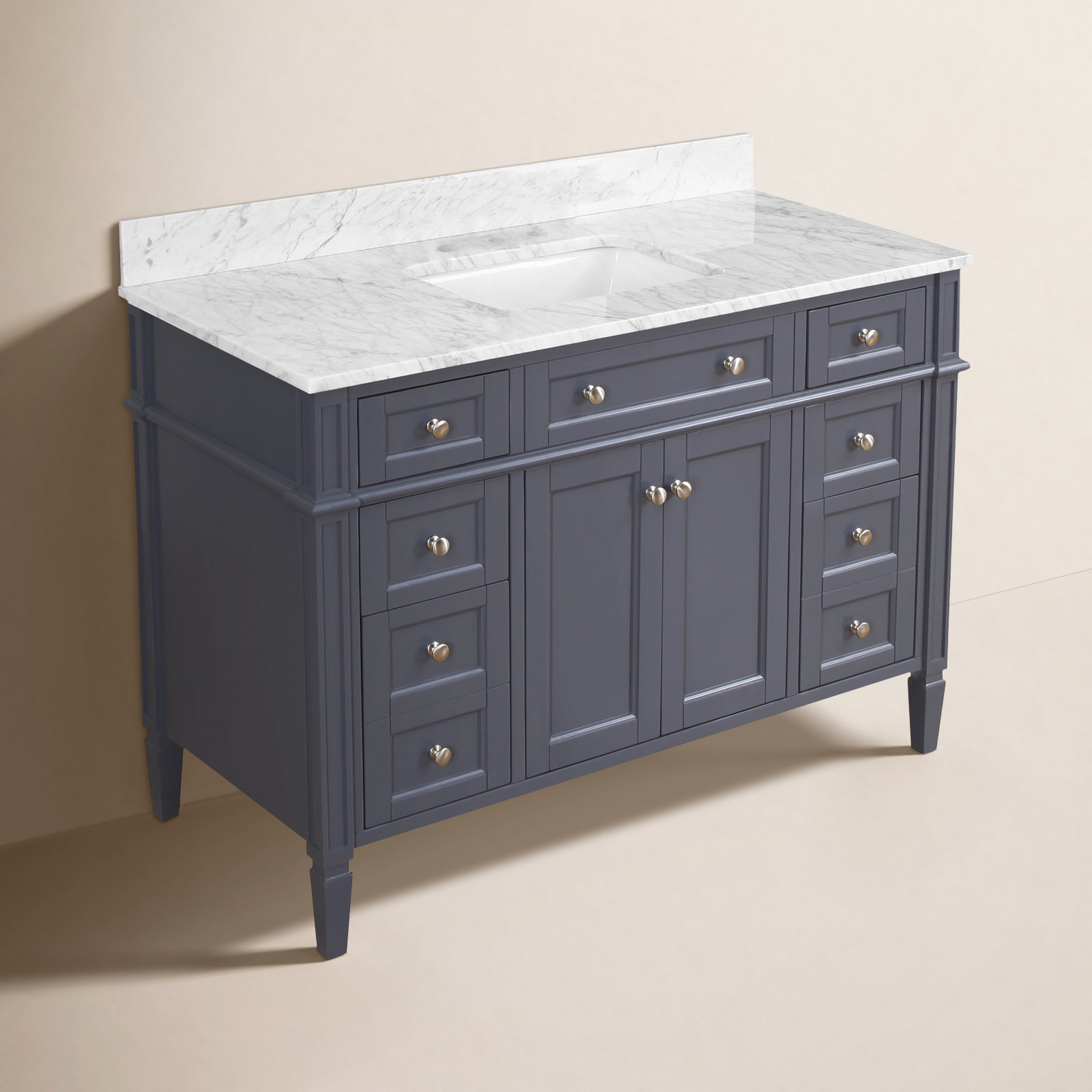48'' Single Bathroom Vanity, Marine Gray