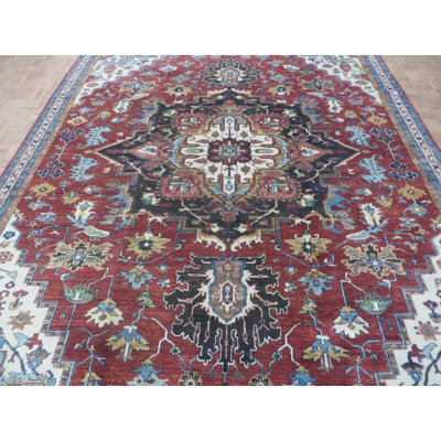 Mahya One-of-a-Kind 9'10" X 13'10" Wool Area Rug in Red