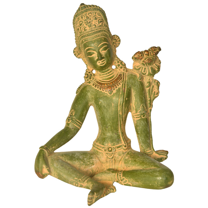 Divinité bouddhiste tibétaine Avalokiteshvara en laiton