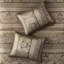 Couvre-lit réversible 5 pièces pour très grand lit - brun / or, feuille, rayures et motifs, 2 taies décoratives et coussins décoratifs, lavabilité durable, taies décoratives, décoration facile à entretenir
