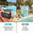 39.5"L*31.5"W*30"H Black Poolside Float Storage Organizer with Wheels 3-Section Outdoor Patio Storage Box Pool Float Holder for Pool Organization and Storage-124667580