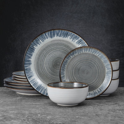 Pfaltzgraff Jaimie 12-Piece Stoneware Dinnerware Set, Service for 4