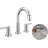 Nicoli Pull-Down Widespread Bathroom Faucet, Pull Out Sprayer Bathroom Sink Faucet-105354285
