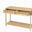 Table d'entrée, console avec deux tiroirs, table de couloir rétro avec un design géométrique saisissant pour l'entrée et le salon-887902868