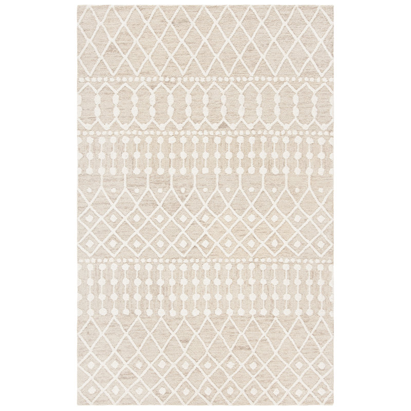 Avah Hand Tufted Wool Southwestern Rug, Rectangle 3' x 5'
