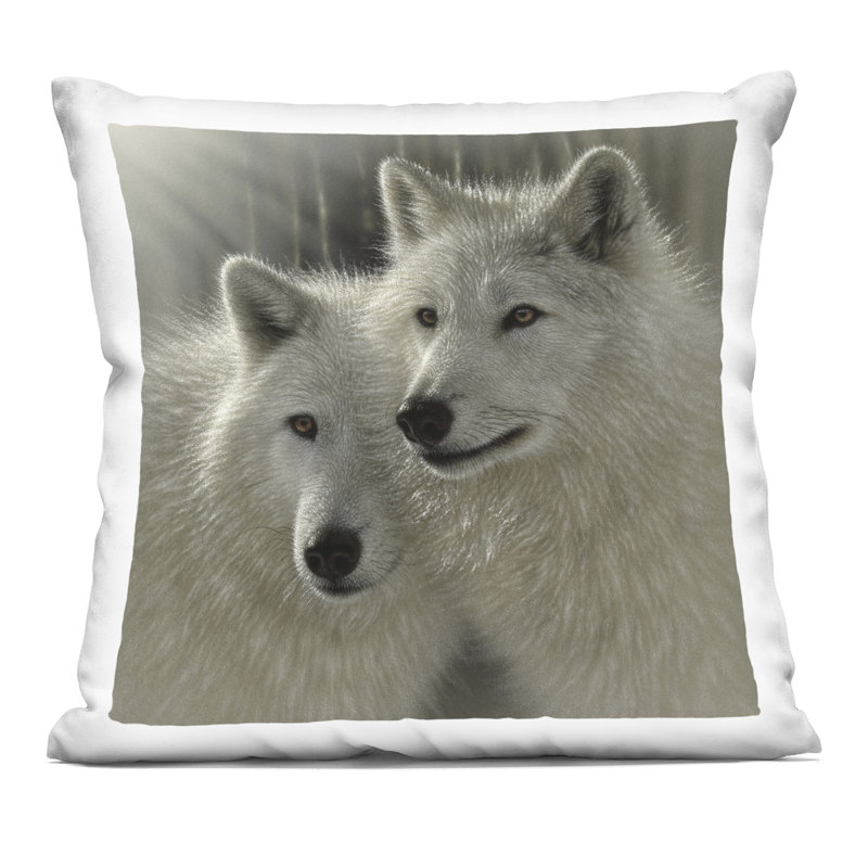 Coussin décoratif Snow Plow, Loup brun clair