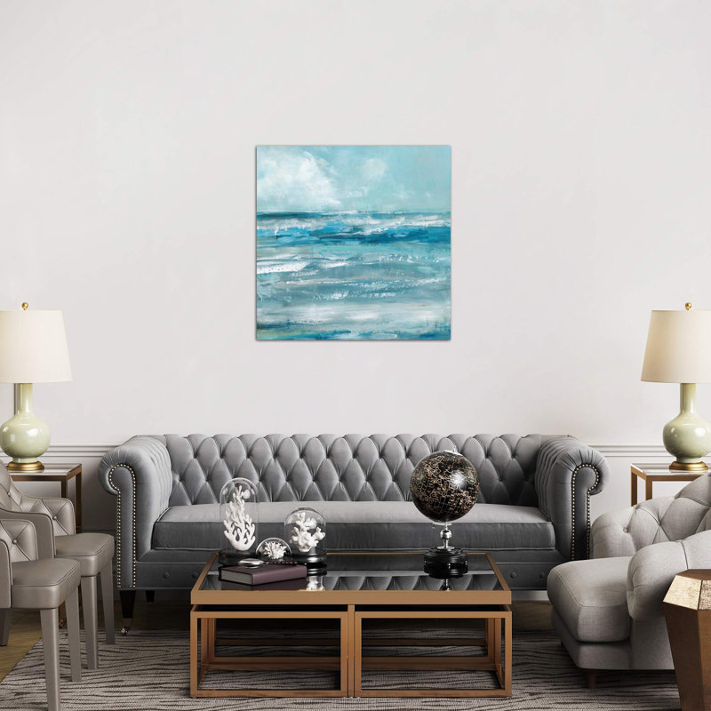 Windswept Waves by Sally Swatland - Wrapped Canvas Painting, 45.72 cm H x 45.72 cm W x 1.91 cm D
