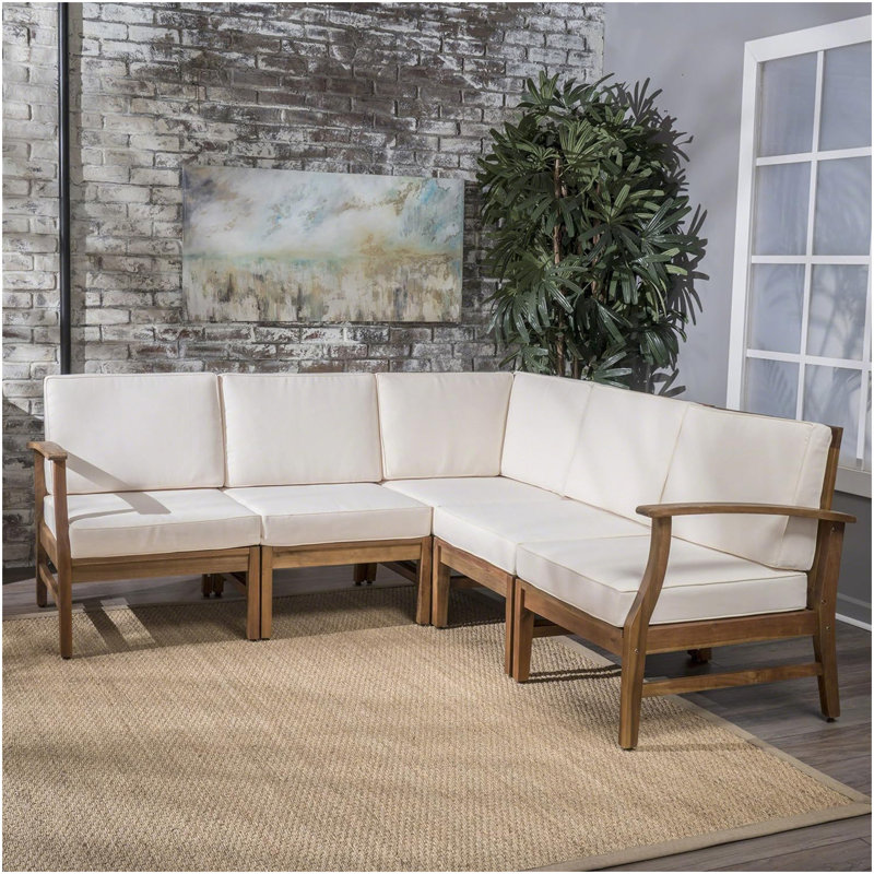 PERLA 5-PCS SOFA SET,CREAM