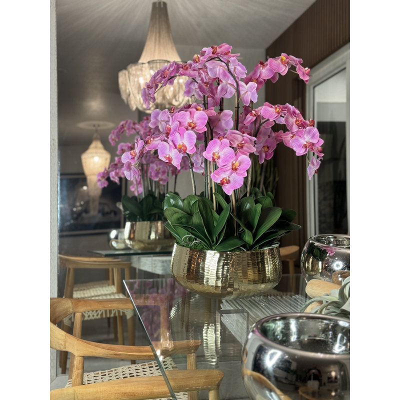 Orchidée Roberi dans un pot à fleurs, H 38 po x l 22 po x P 22 po