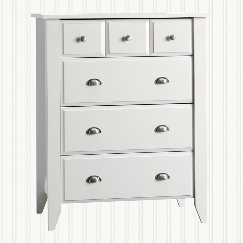 Commode à quatre tiroirs Deundray, Blanc doux