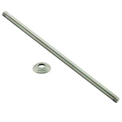 1/2" IPS x 36" Round Ceiling Mount Shower Arm with Flange