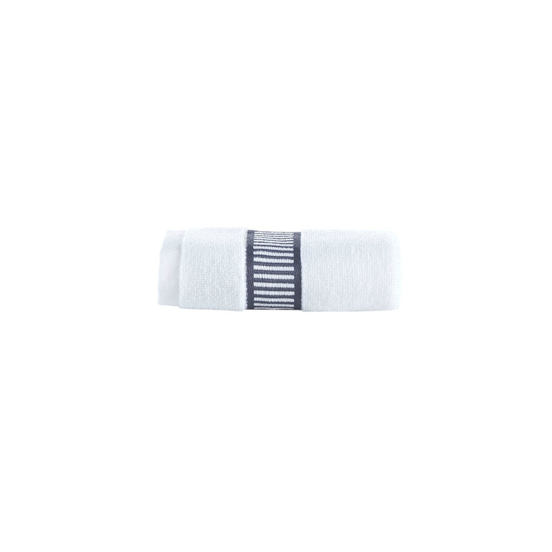 Turkish Cotton Midweight Jacquard Washcloth, Anthracite