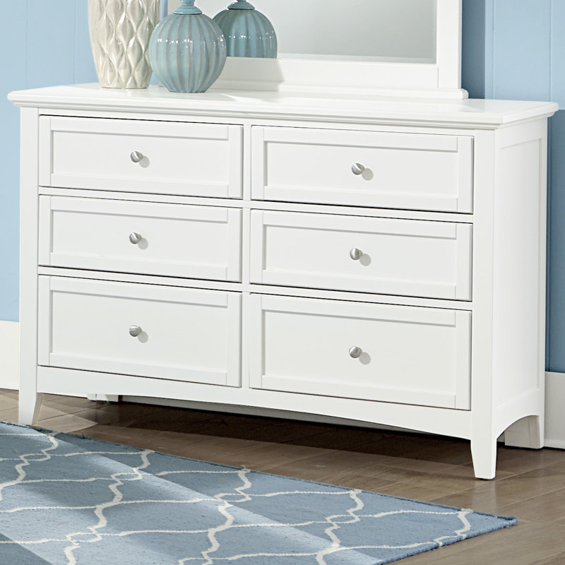 Aqib 52'' W 6 - Drawer Dresser, Soft White