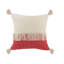 Housse de coussin décoratif contemporaine 100% coton à franges Color Block-2139334250-2055327263