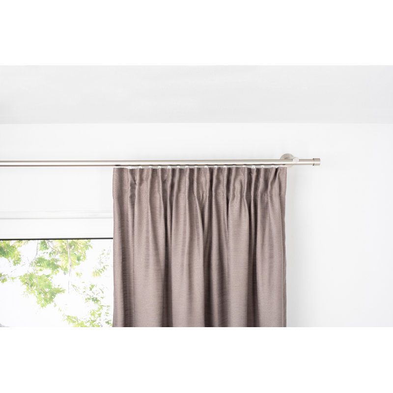 Save Tab Top Semi Sheer Curtain, Taupe, 300 W x 135 D cm