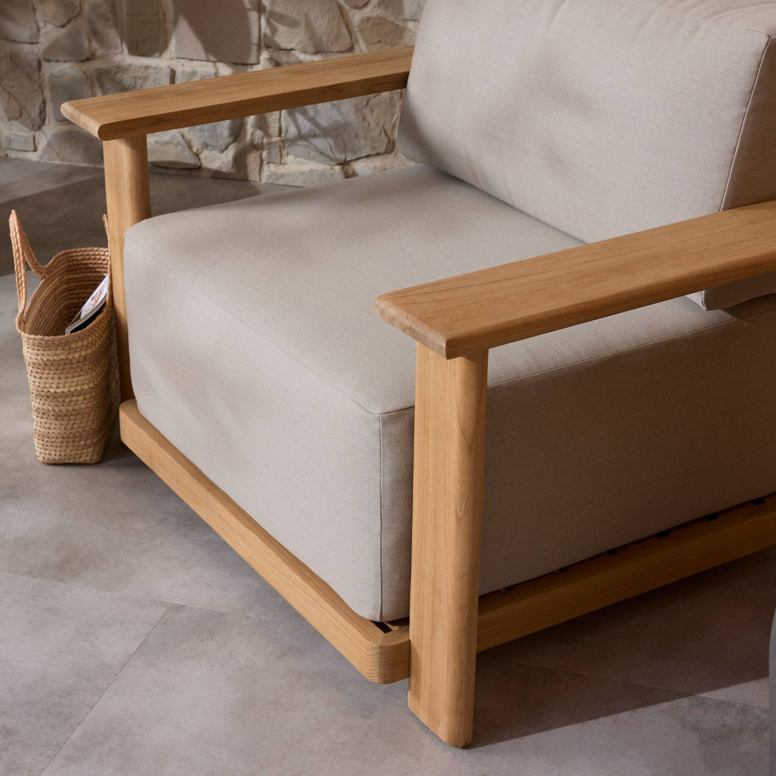 Julie Teak Wood Patio Lounge Chair