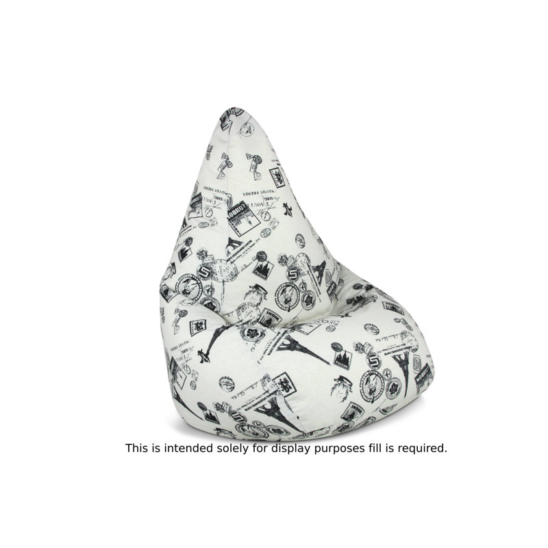 Grande housse à billes en polycoton, Polyester blanc, H 37 po x l 27 po x P 29 po