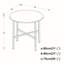 80cm Round Wooden Dining Table with X Frame Metal Legs for Dining Room-843537662