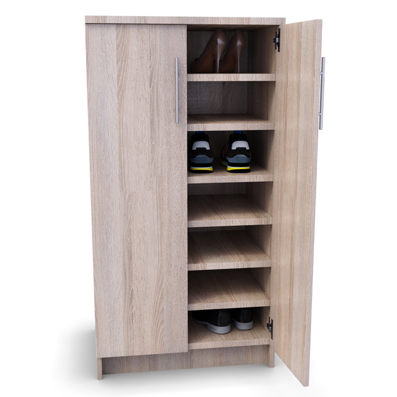 14 Pair Shoe Storage Cabinet, Sonoma oak