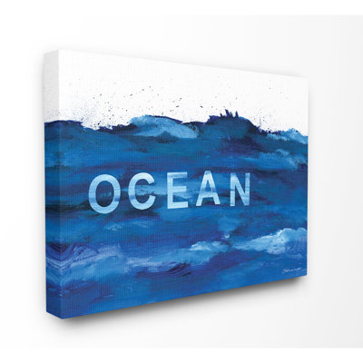 « minimal ocean blue painting splash », impression
