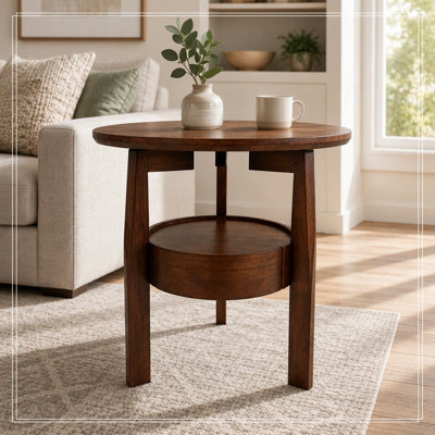 Jacxon Solid Wood Top End Table