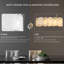 Luminaire suspendu rectangulaire à DEL 58 "en albâtre pour îlot de cuisine
