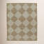Winnie Wool Checkered Area Rug in Beige/Tan-742814130
