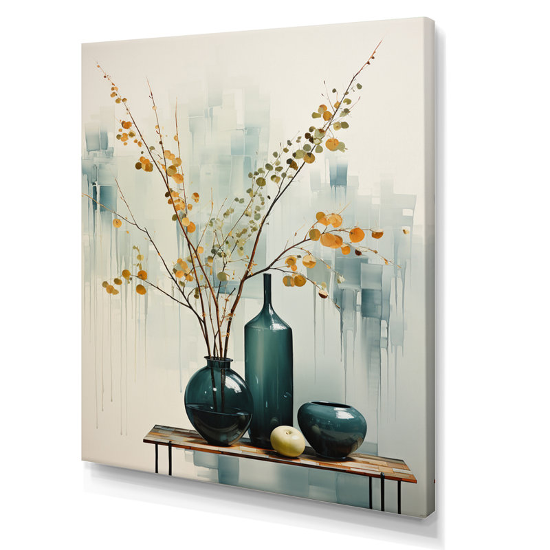 «Yariel Teal», impression sur toile, H 20 po x l 12 po x P 1 po, Toile tendue