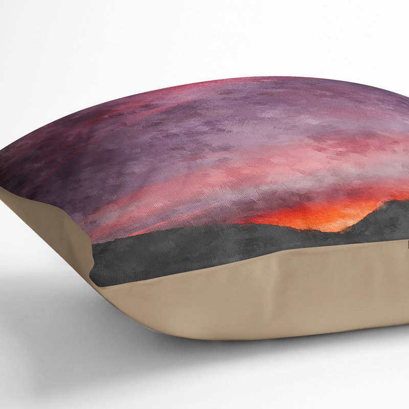 Setting Sun Cushion with Filling, Stone, 55cm H x 55cm W x 20cm D
