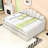 Full Upholstered Daybed Frame with Shell-Shaped Backrest and Twin Trundle-1700070530
