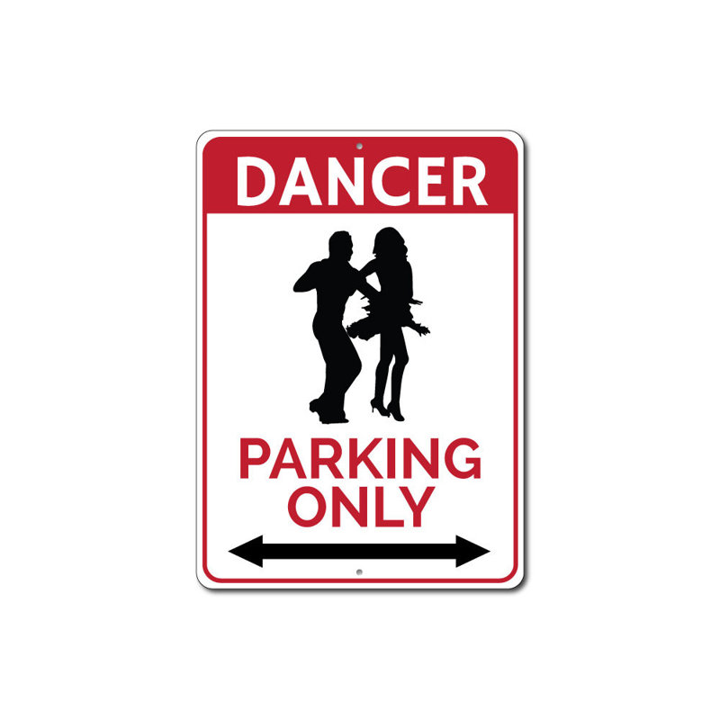 Enseigne de danseur en aluminium, H 18 po x l 12 po x P 0,06 po