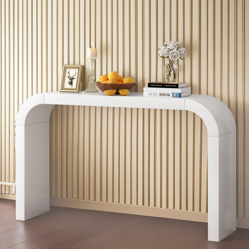 Console élégante et polyvalente, Blanc