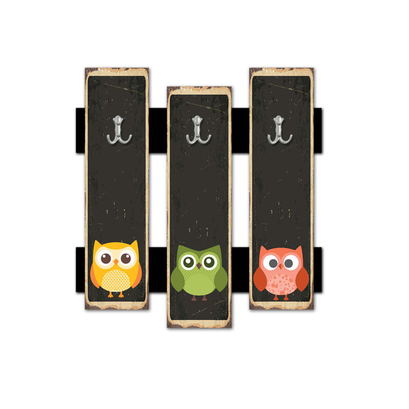 Portemanteaux mural jaune / vert / rose / noir Bardolph