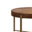 Table basse 33,8 po d'épaisseur rétro moderne avec plateau en bois de sapin et pieds dorés