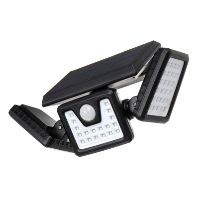 LED Solar Powered Dusk to Dawn Outdoor Security Wall Pack with Motion Sensor
