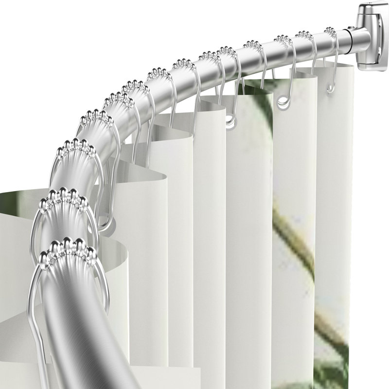 Tringle à rideau de douche 72 po, Argent argent